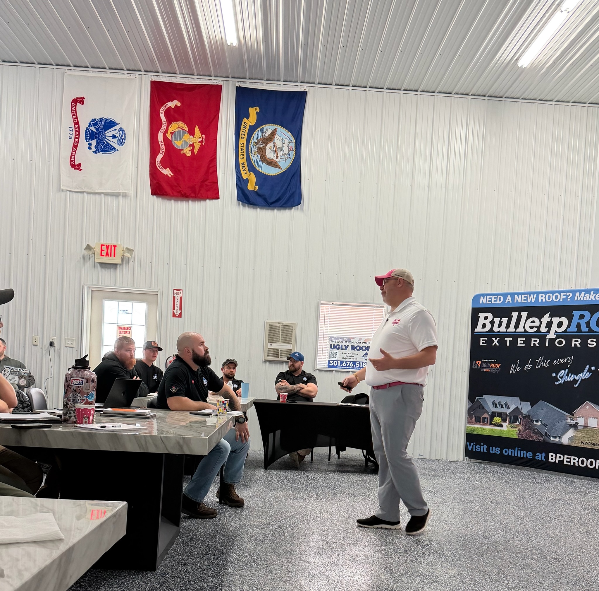 Jonathon Broce presenting sales training